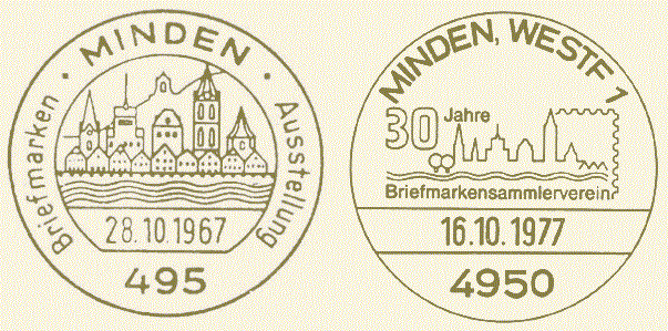 BMSV Minden: Jubilumsstempel 1967 und 1977